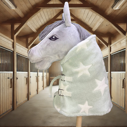 Stalldecken mit Sternen in mint-weiß